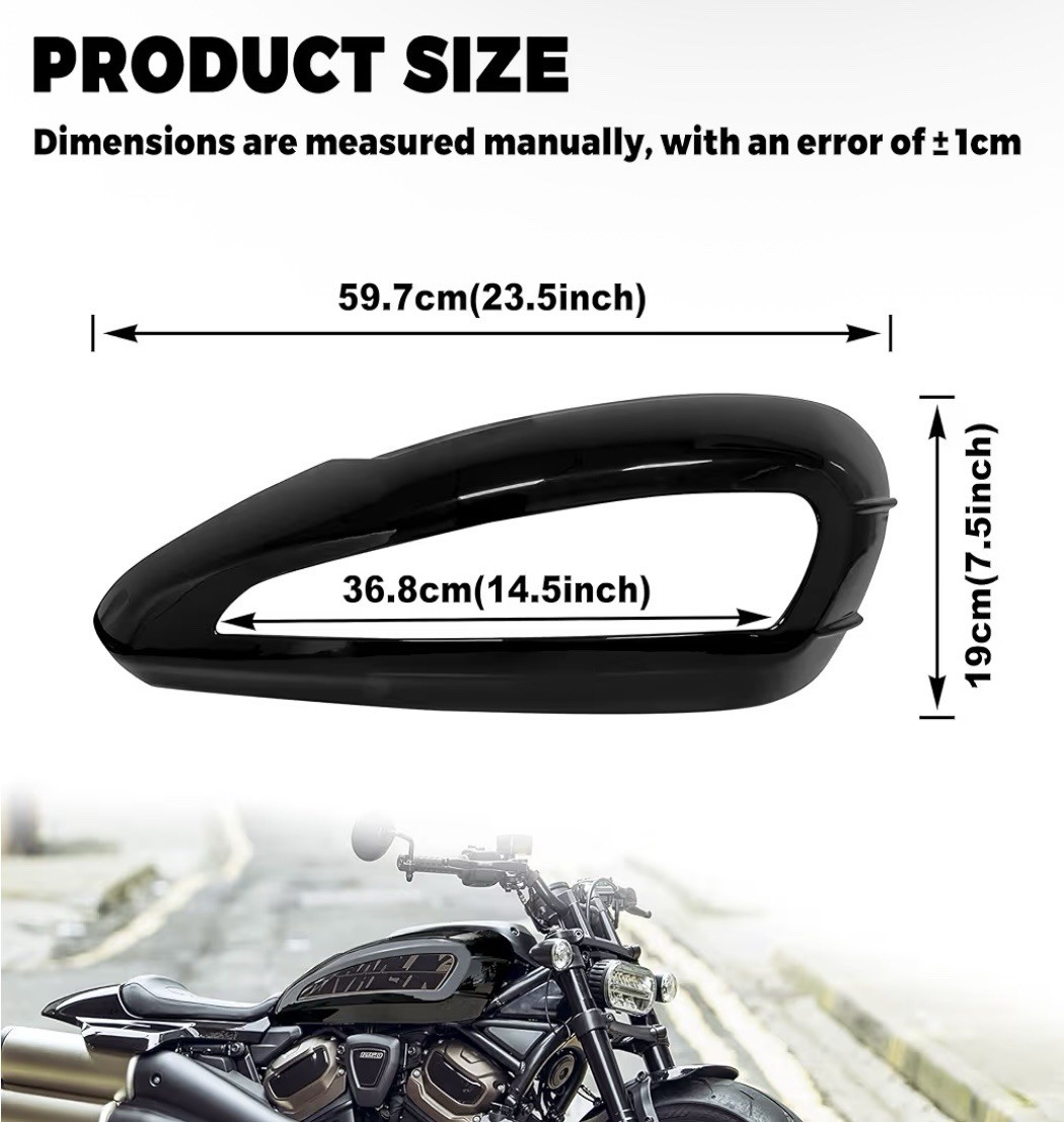 Fuel Tank Trim Cap Cover Vivid Black For Harley Sportster S 1250 RH1250S 2021-23