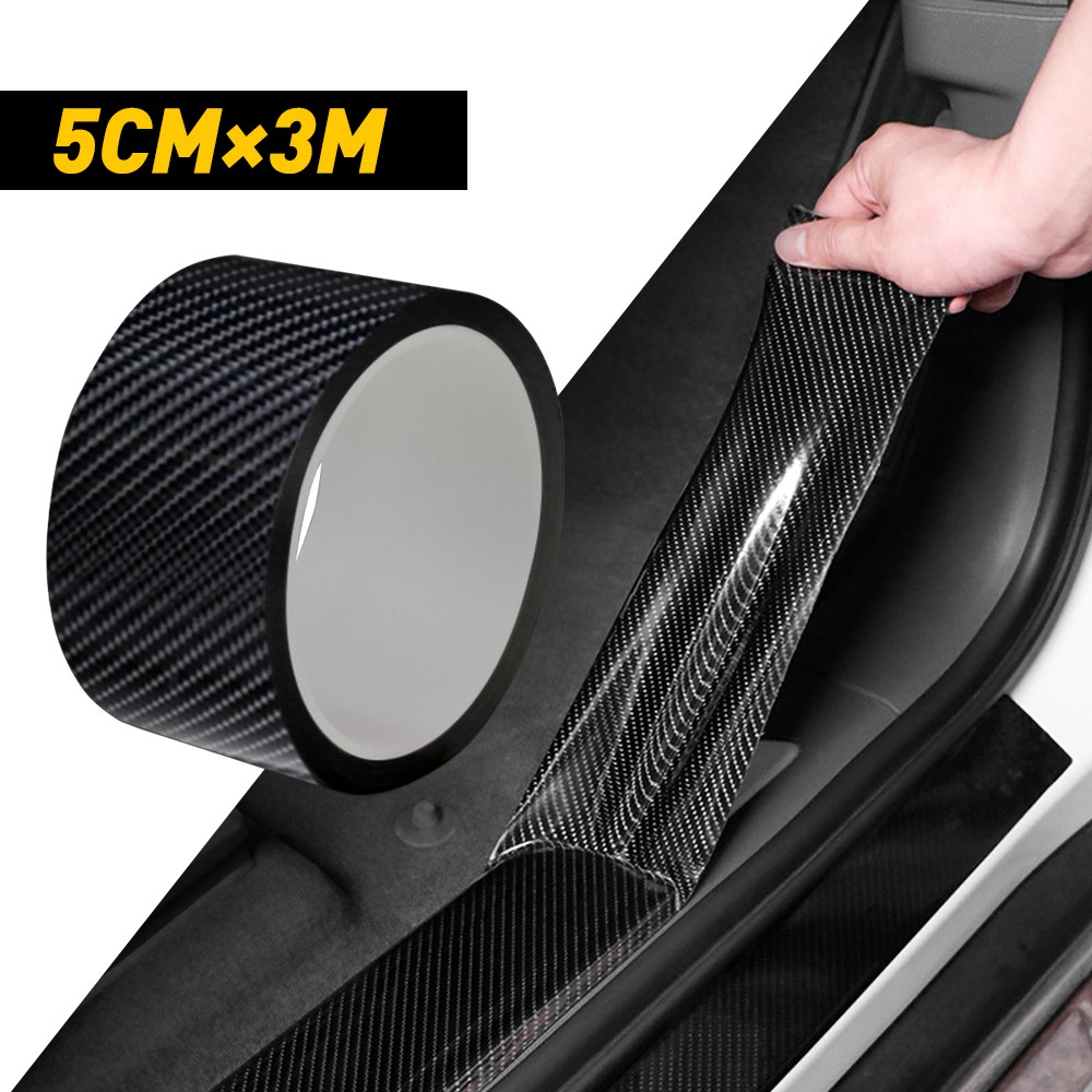 10FT Anti-Scratch Adhesive Strip Door Edge Guard Protector Strip Carbon Fiber