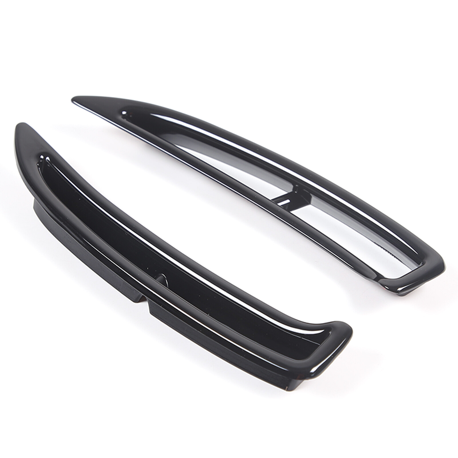 Black Rear Side Fender Vents Air Duct Spoiler Trim For Corvette C6 2005-2013 2PC