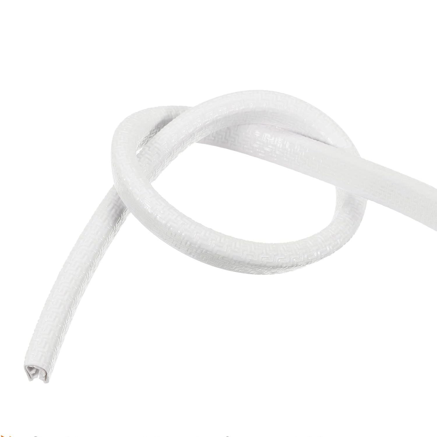 6M Car Door Edge Guard Moulding Trim White Protector Strip Rubber Metal Seal