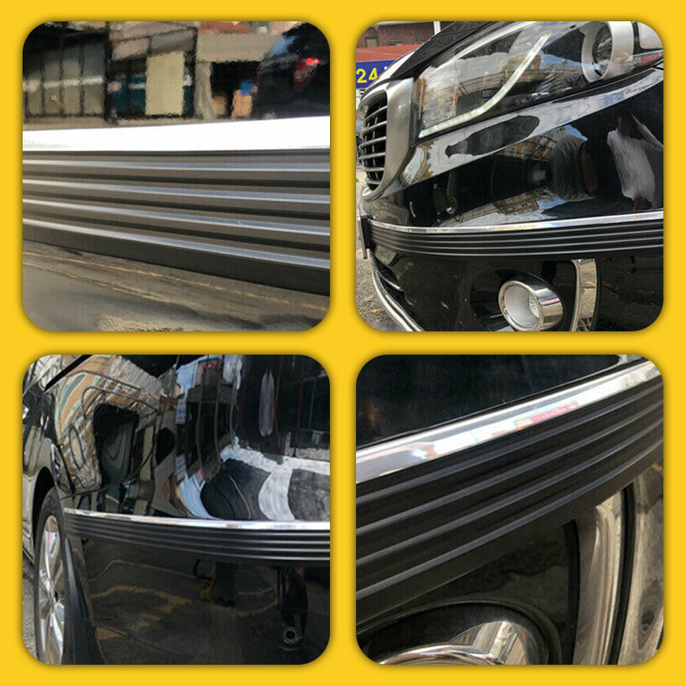 FOR 88-99 CHEVROLET CHEVY GMC C/K PICKUP TRUCK CHROME BLACK BODY SIDE MOLDING 6M