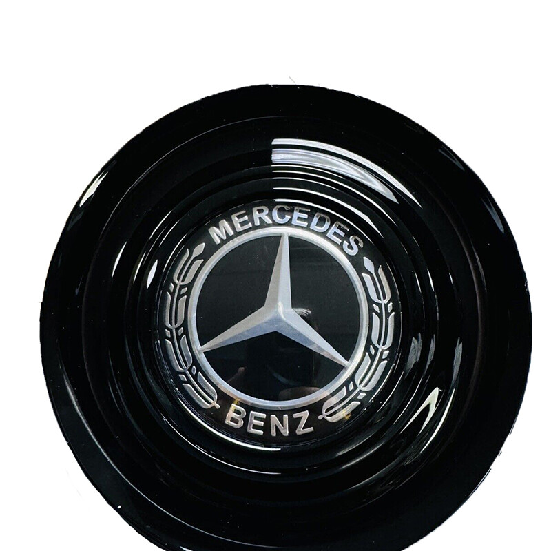4 FORGIATO XL FLOATING CAP BLACK With Mercedes Benz Logo Fit All Forgiato Rims