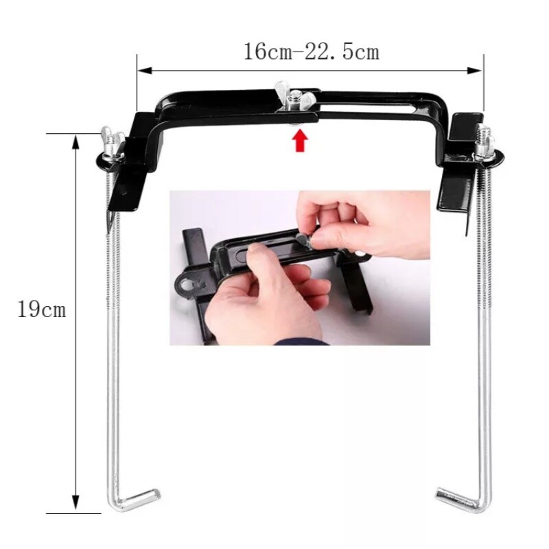 19cm/27cm Adjustable Car Storage Battery Holder Stabilizer Metal Rack Bracket US