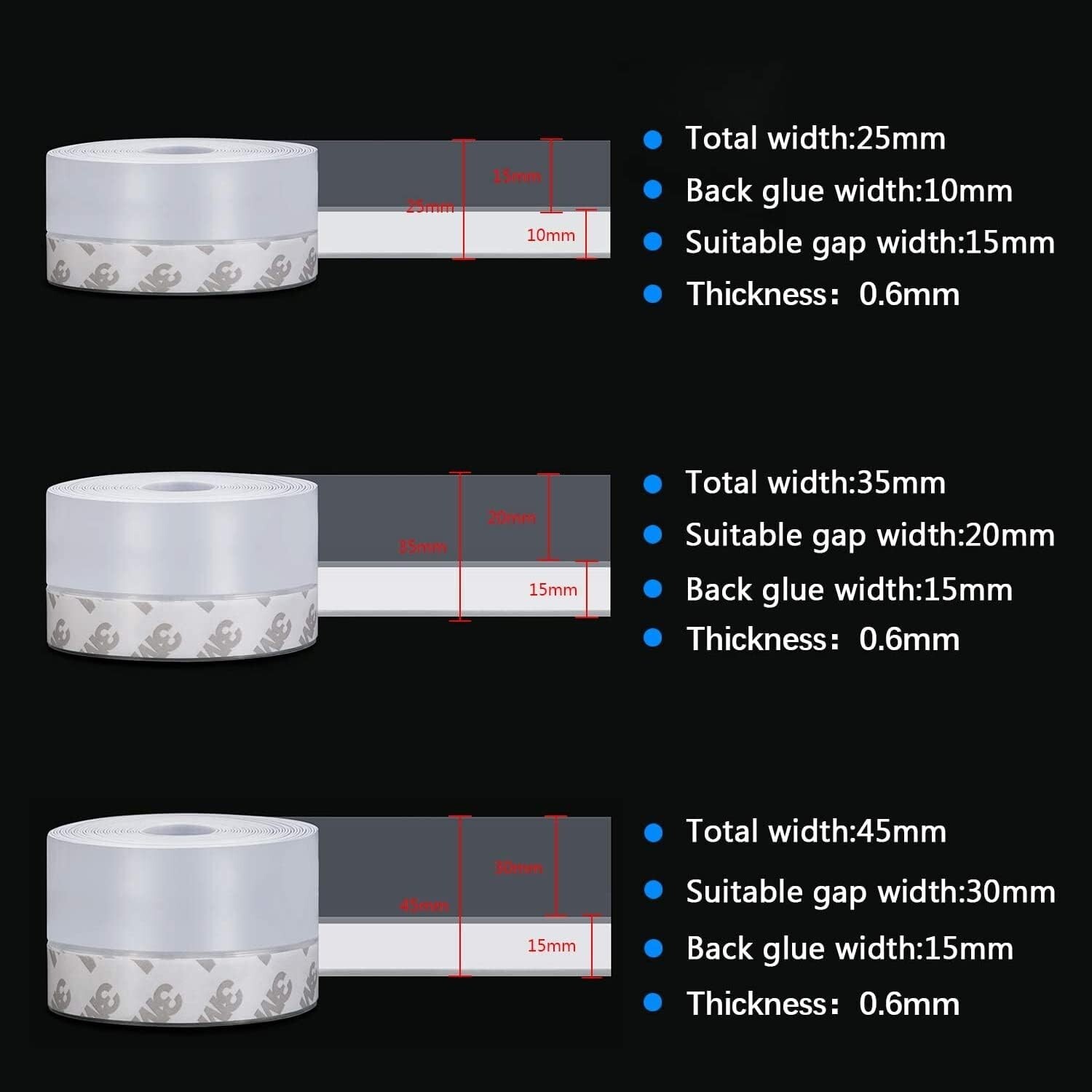 Eco-Friendly Silicone Weather Seal Strip – 25mm Width for Ultimate Protection