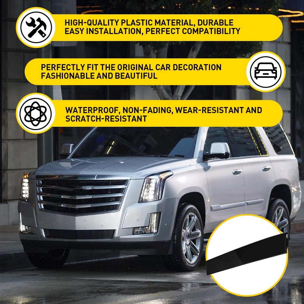 926-245 Black Rear Left Rearward Door Applique Fits Cadillac Escalade 2015-2018