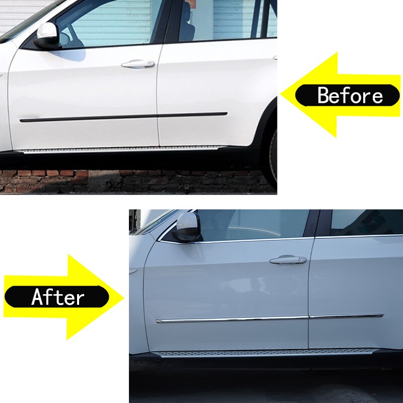 Steel Body Side Door Molding Line Strip Decorative Trim For BMW X5 E70 2007-2013