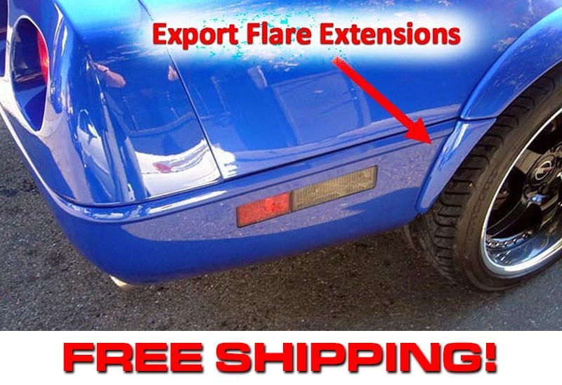 1984 -1996 C4 Grand Sport Corvette Export Fender Flare *Extensions* – Ships FREE