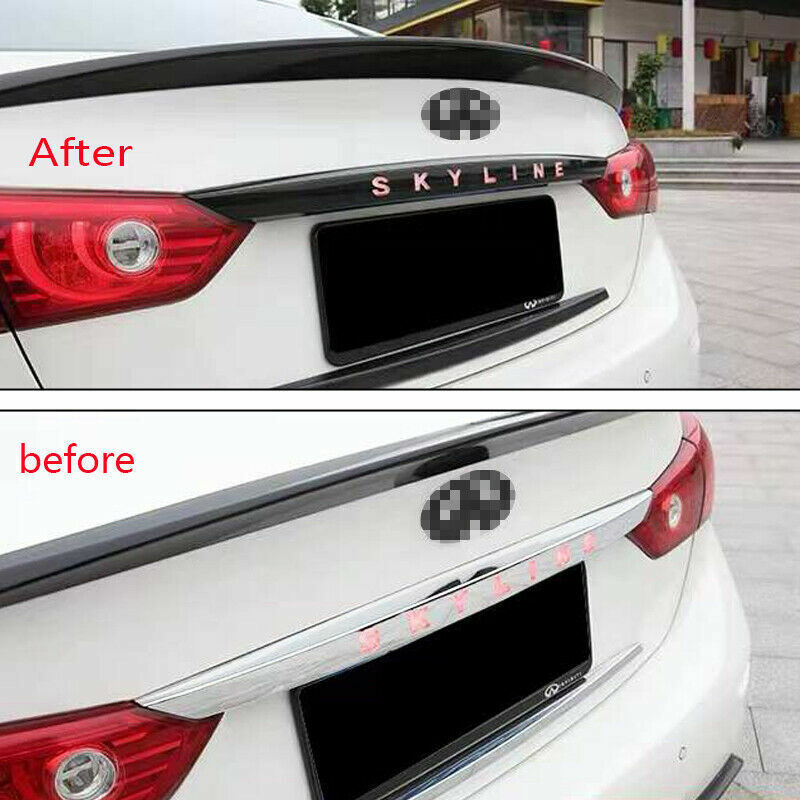 Fit 2014-2017 Infiniti Q50 Q50S Rear Door Trunk Smoke Lens Led Tail Brake Light