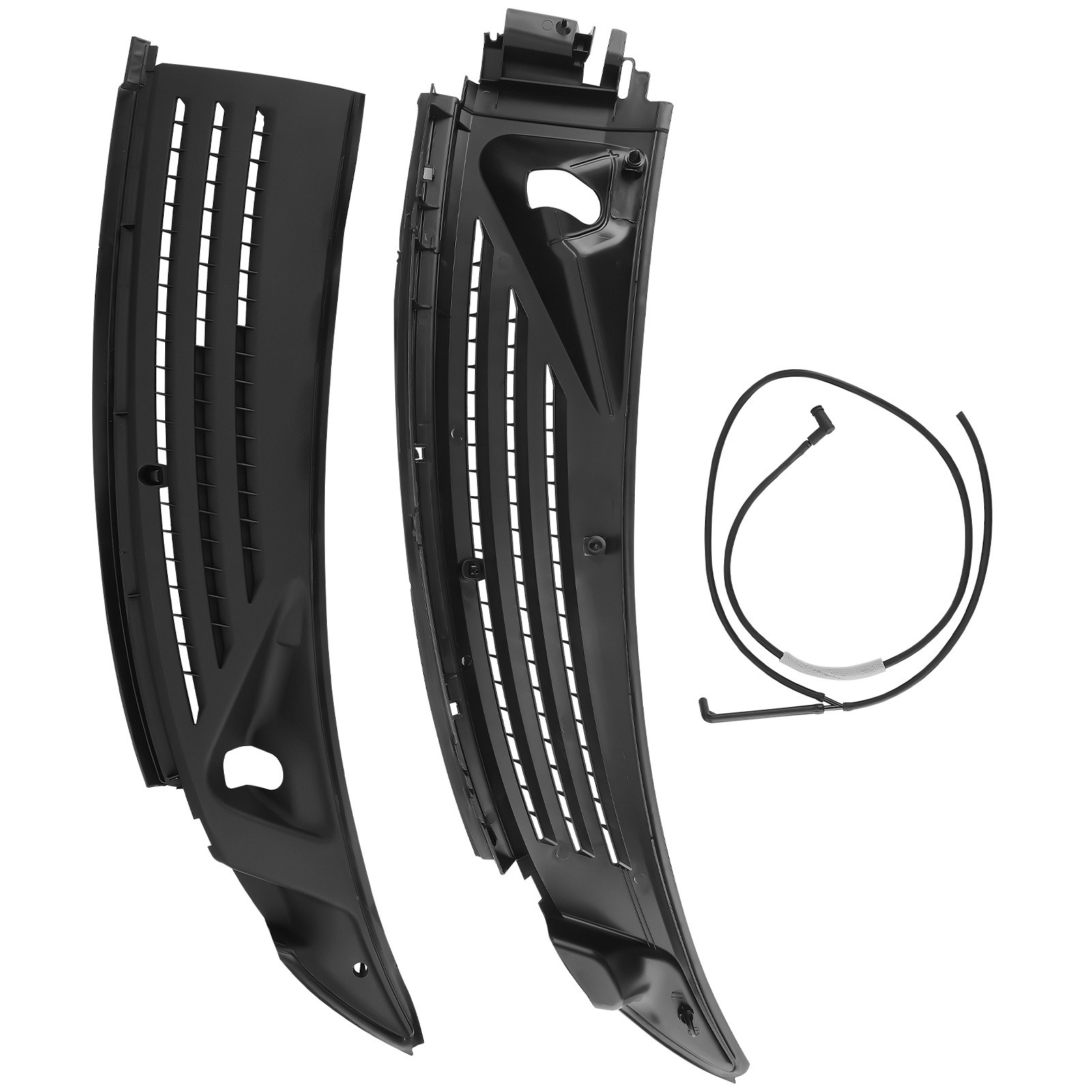 Front Cowl Panel Grille Vents Windshield Wiper Set w/Seals for 09-14 Ford F150