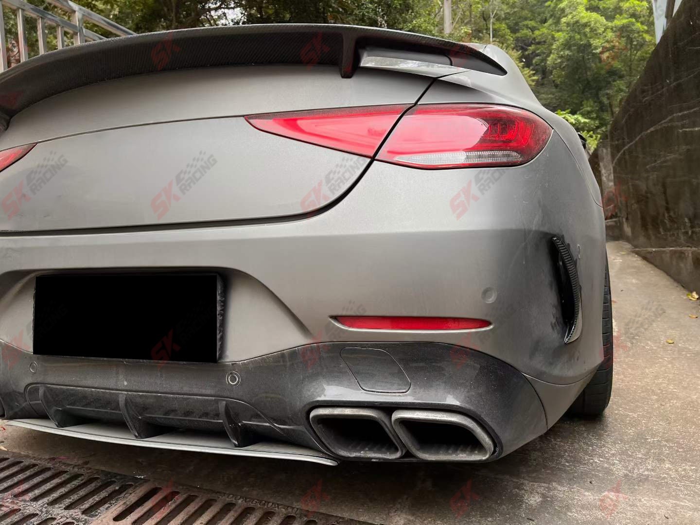Real Carbon Fiber Rear Bumper Canards Fins Fits Benz W257 CLS450 CLS350 2019-23