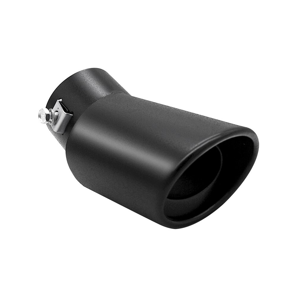Exhaust Trim Car Pipe Stainless Steel 62mm Muffler Bend Tip Tail Black Thr Part