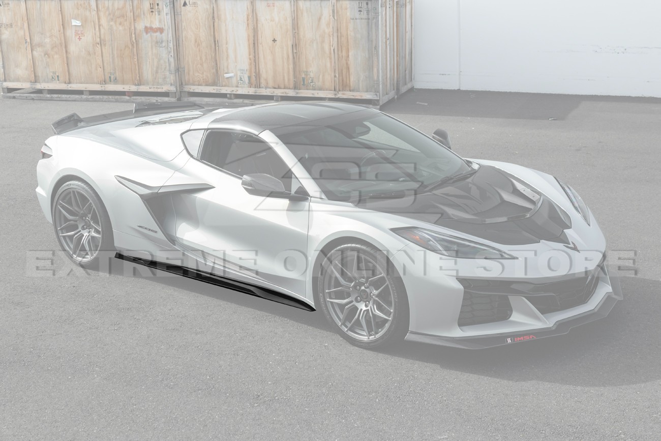 For 23-Up Corvette C8 Z06 | EOS Performance MATTE BLACK Side Skirts Extension