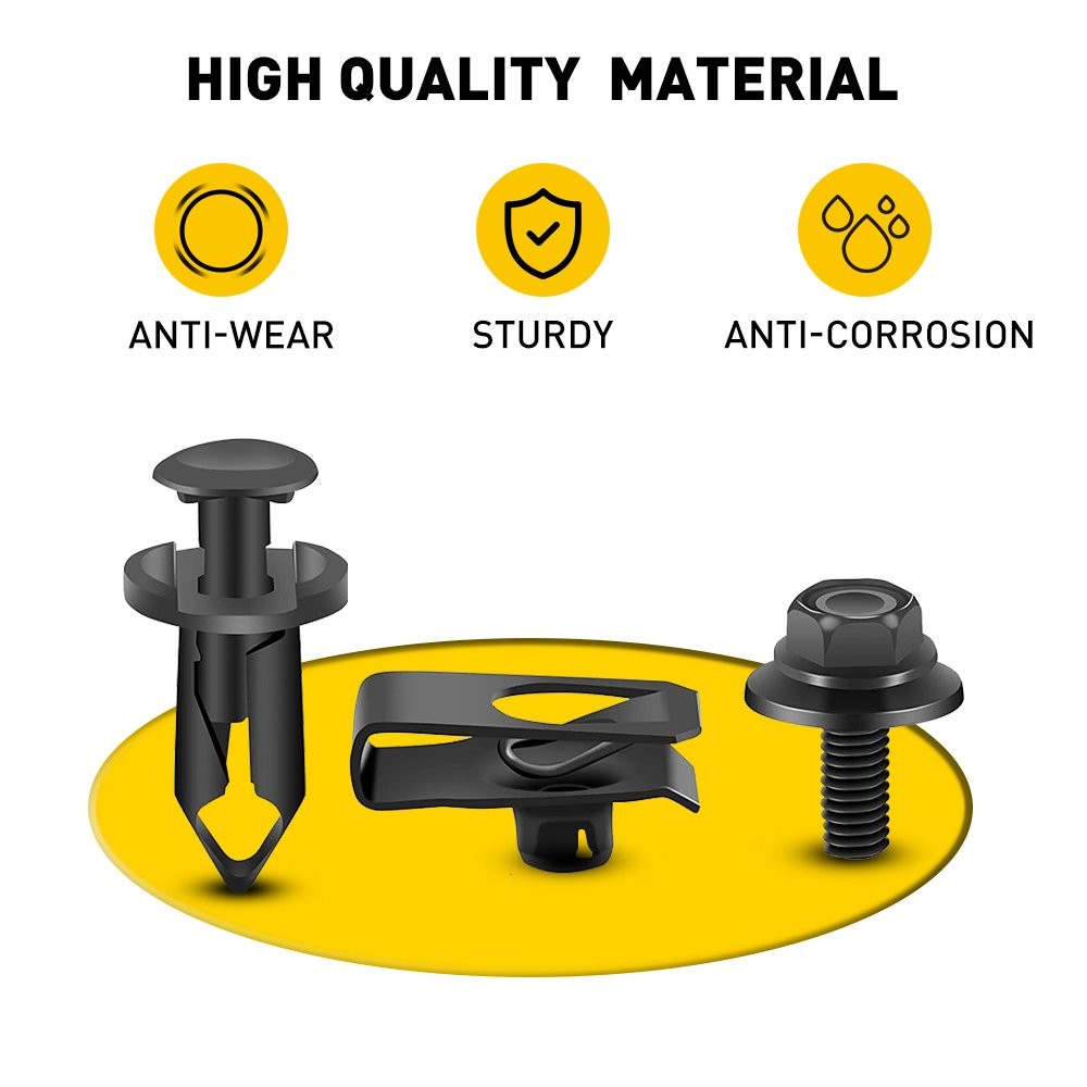 For Toyota Body Bolts & U-nut Clips Engine Under Cover Splash Shield Guard EOE
