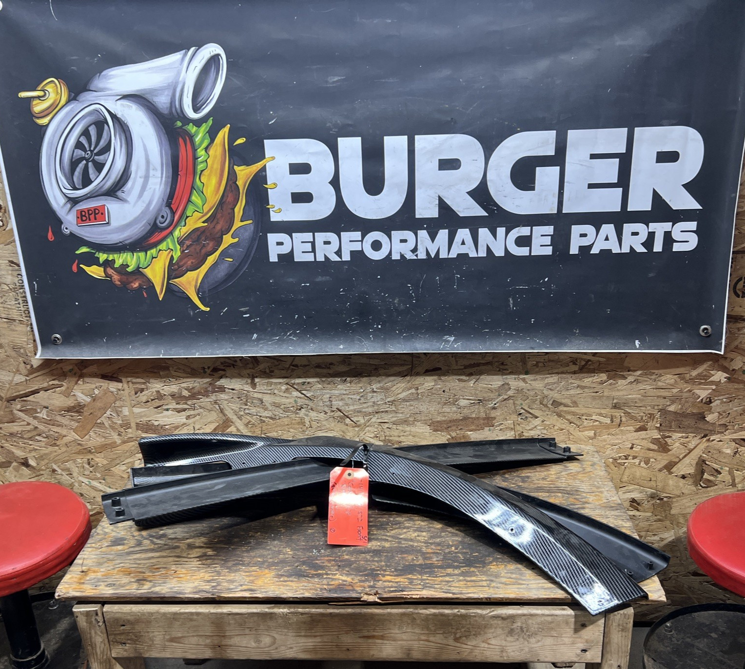 Aftermarket Front “Carbon Fiber” 3- Piece Splitter Lip 08-10 Subaru WRX STI