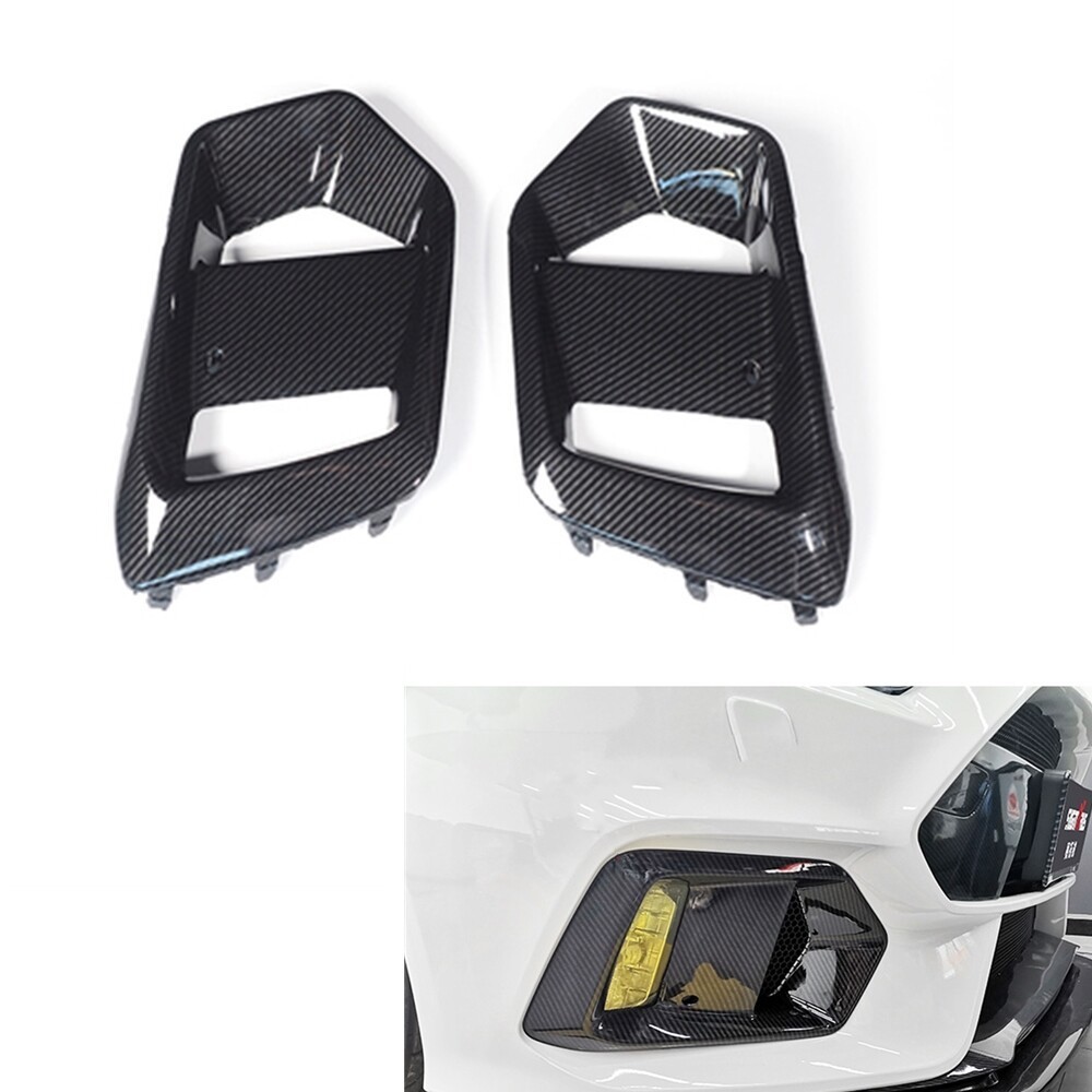 2x Car Front Fog Light Lamp Cover Trimi For Ford Focus Rs 2015-2018 Abs Black Ga