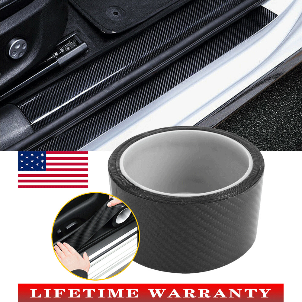 5D Premium Matte or Full Gloss Black Carbon Fiber Vinyl Wrap Sticker Film 10ft