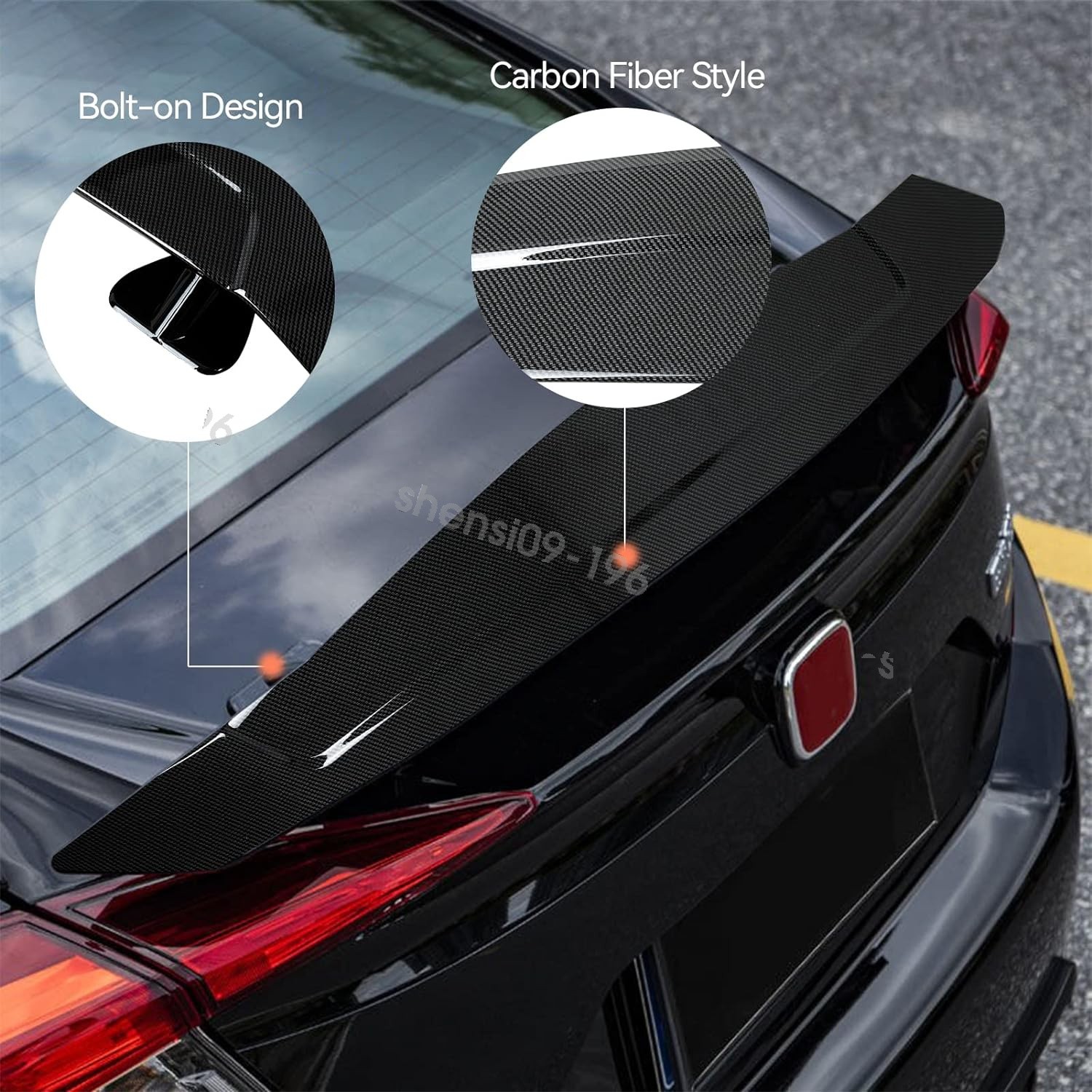 For Dodge Charger SRT 2015-2025 Carbon Style Car Rear Trunk Spoiler Wing Lip US