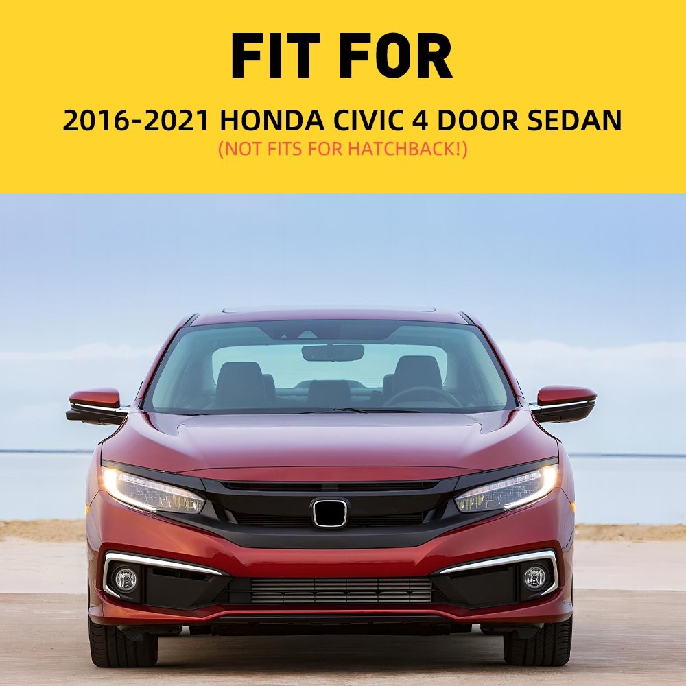 For Honda Civic Sedan 2016-2019 Weatherstrip Window Moulding Trim Seal Belt 4X