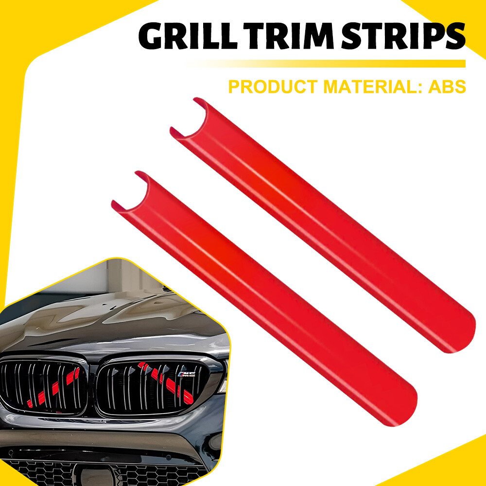 Grill Bar V Brace For BMW F31 F30 3 Series Front Grille Trim Strips Cover Red M
