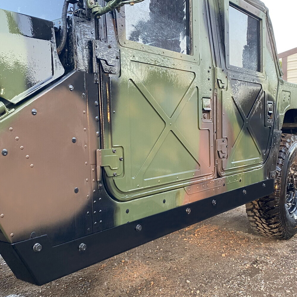 For M998, M1038, M1123, M10 MVEE M998 HUMMER H1 Jack Rails Rock Sliders