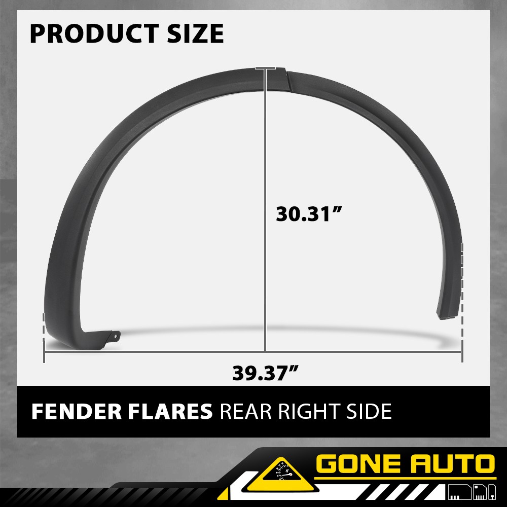 Fit For 2016-2023 Tesla Model X Right Rear Fender Wheel Flare Molding Trim Arch