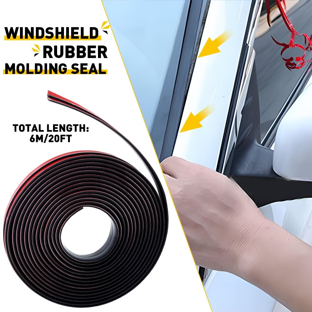 20FT/6m Universal Car Auto Roof Window Windshield Molding Rubber Seal Strip Trim