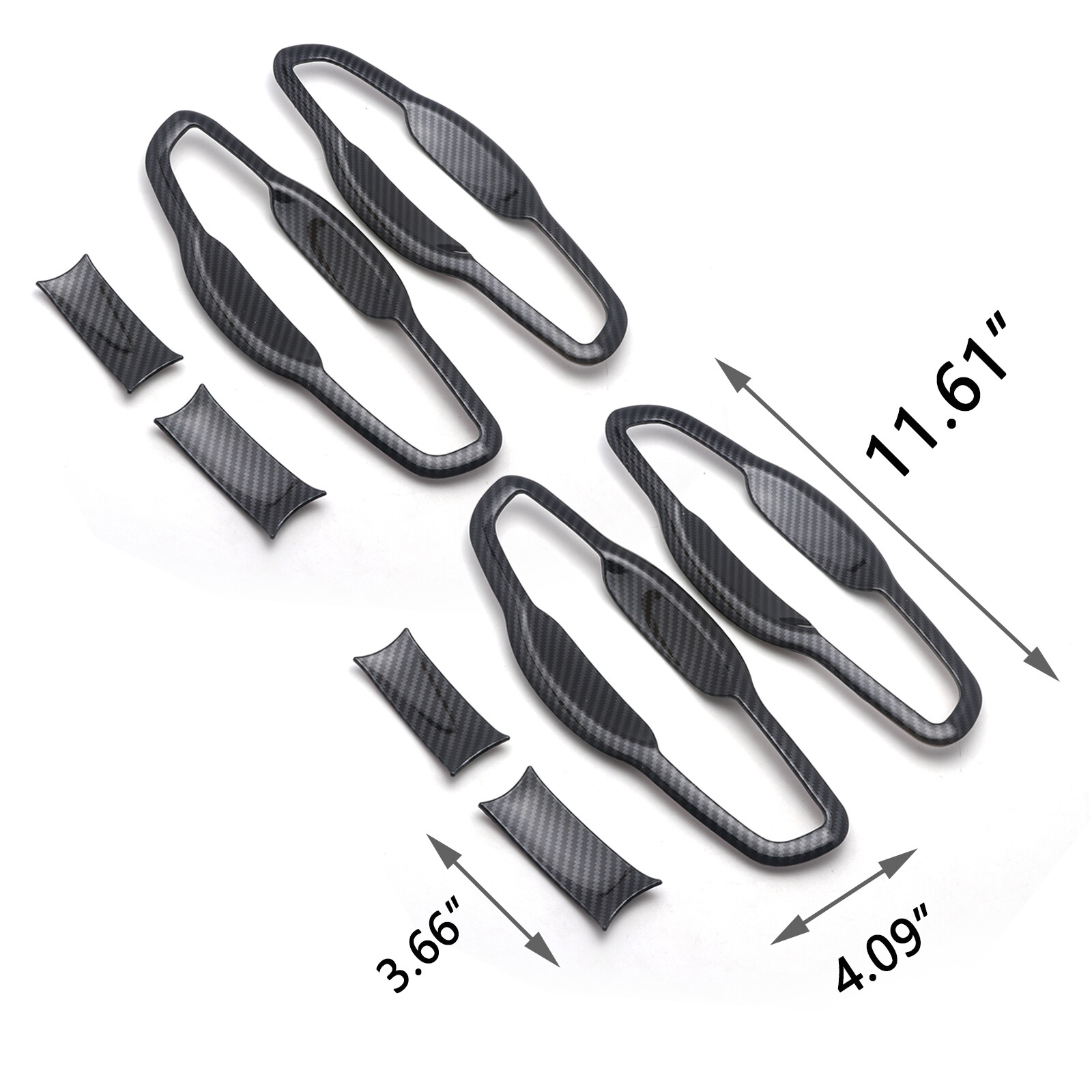 Carbon Fiber Pattern Door Handle Bowl Cover Trims For Honda CR-V CRV 2017-2022