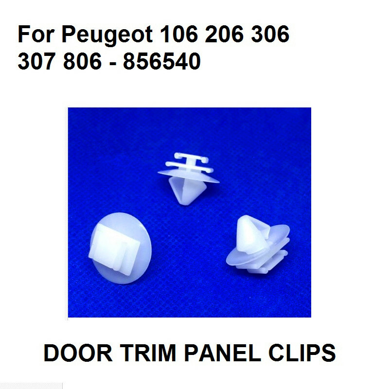 100 For Peugeot 106 206 306 307 Exterior Door Side Moulding Bumpstrip Trim Clips