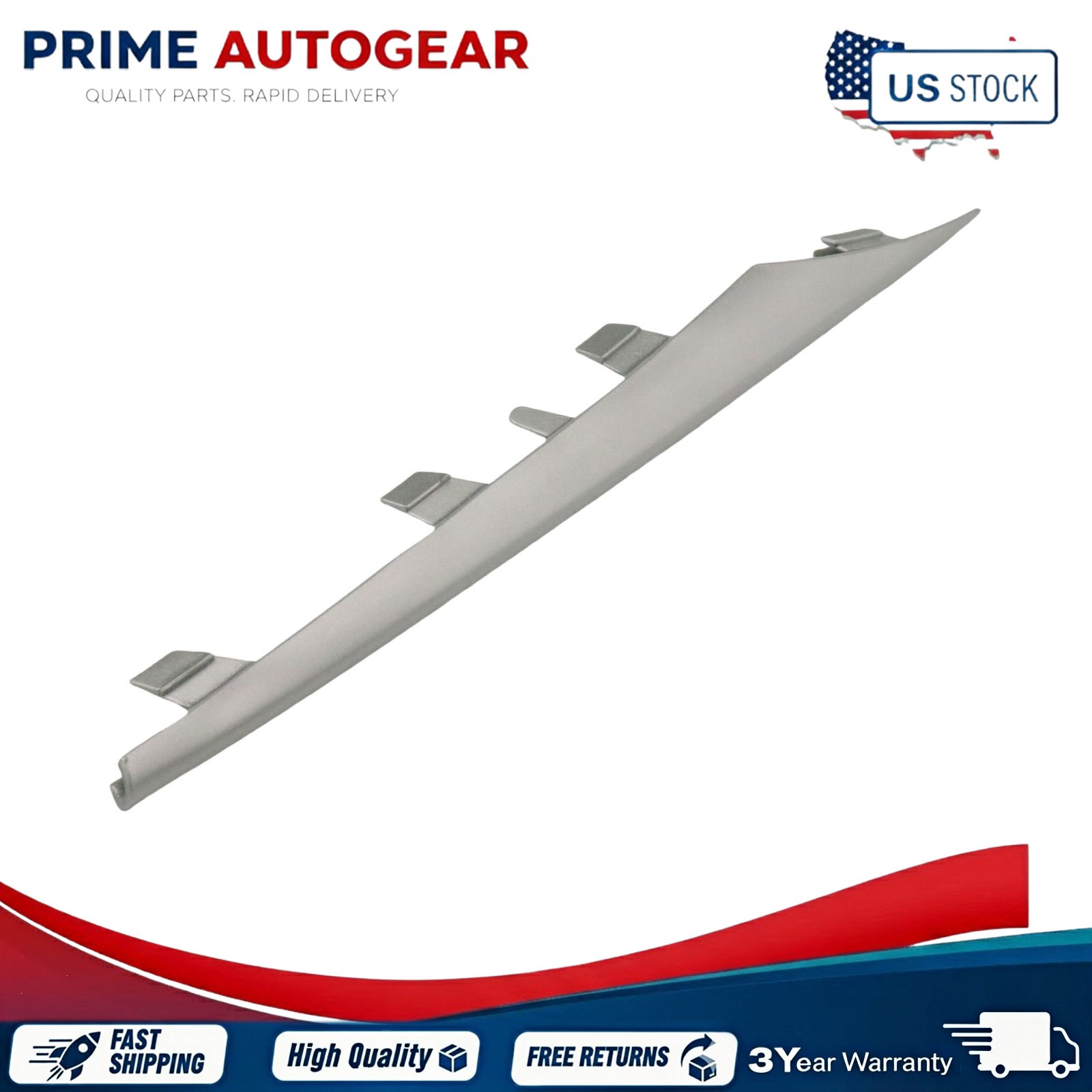 Pair Front Bumper Trim Set Driver and Passenger Side Silver For 2011-2013 BMW X5