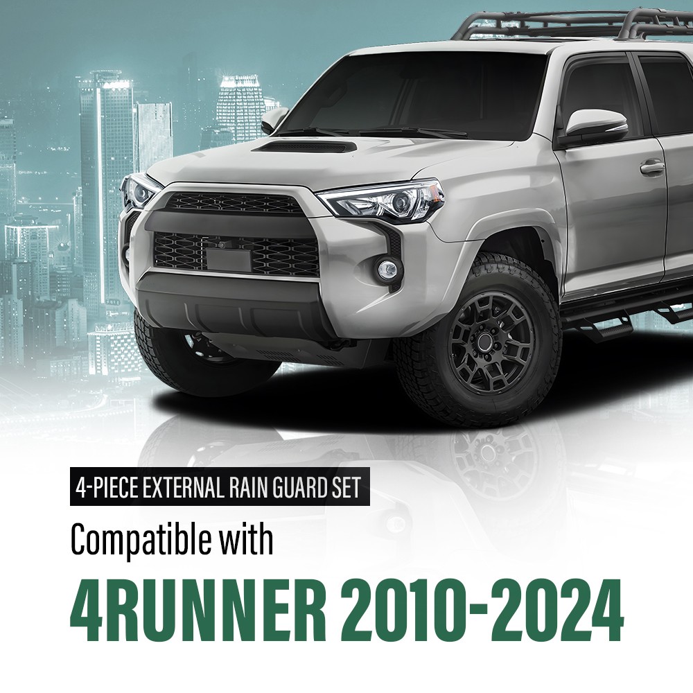 Out Channel Rain Guards Window Vent Visors Shade Fit For 10-24 Toyota 4Runner