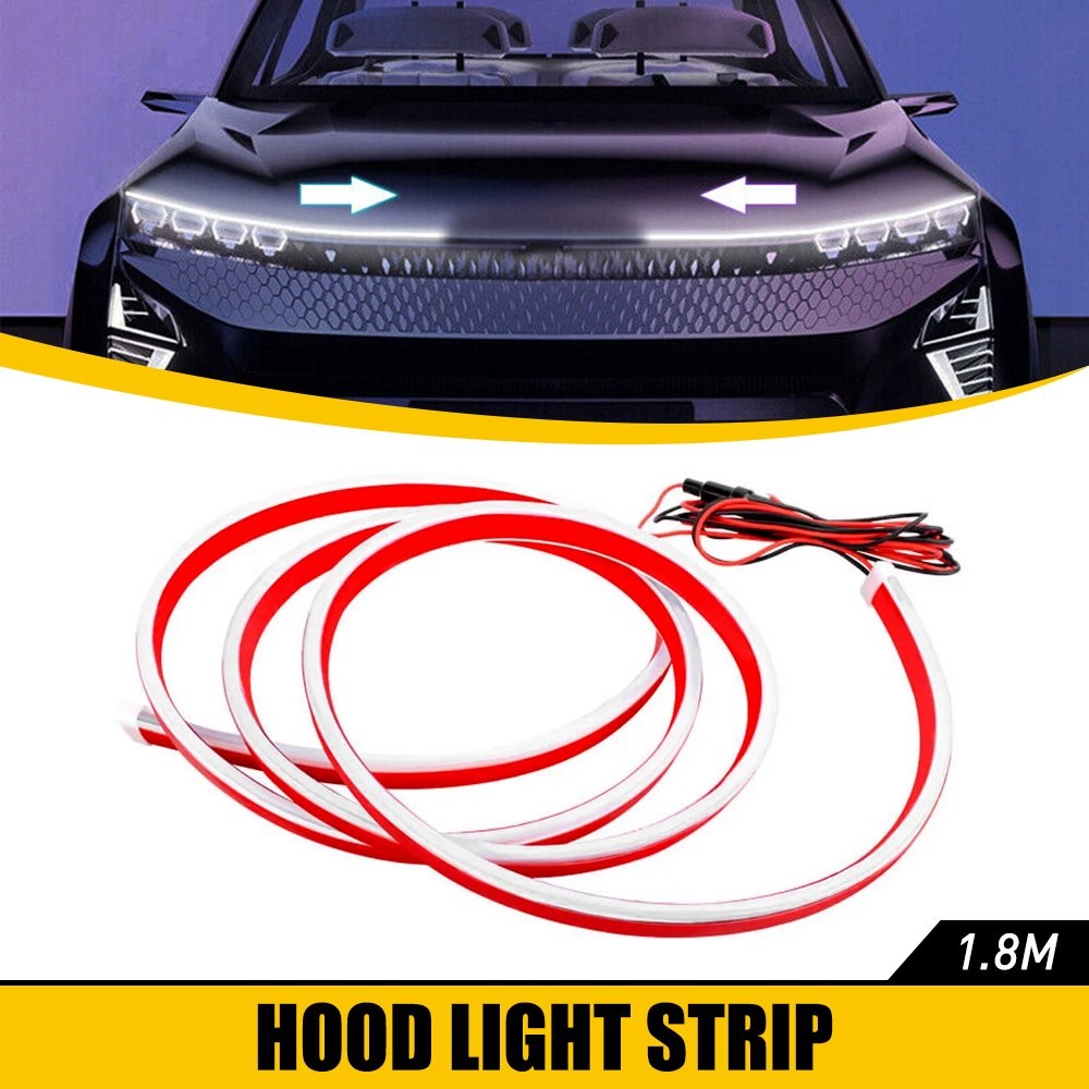 For Chevrolet Silverado Scan Start Up LED Hood Light Strip DRL White Running N