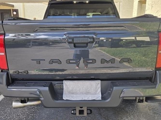 Matte Black Finish 3D Raised Tailgate Letter Pieces For 2024-up Toyota Tacoma