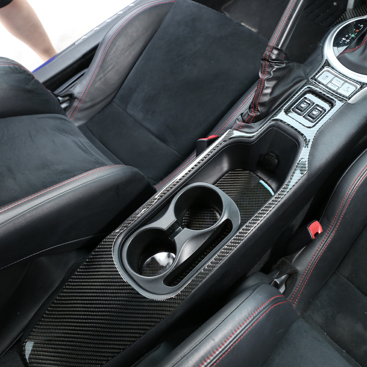 Carbon Fiber Watecup Panel Trim Cover For Toyota GT86 Scion FR-S Subaru BRZ 16+