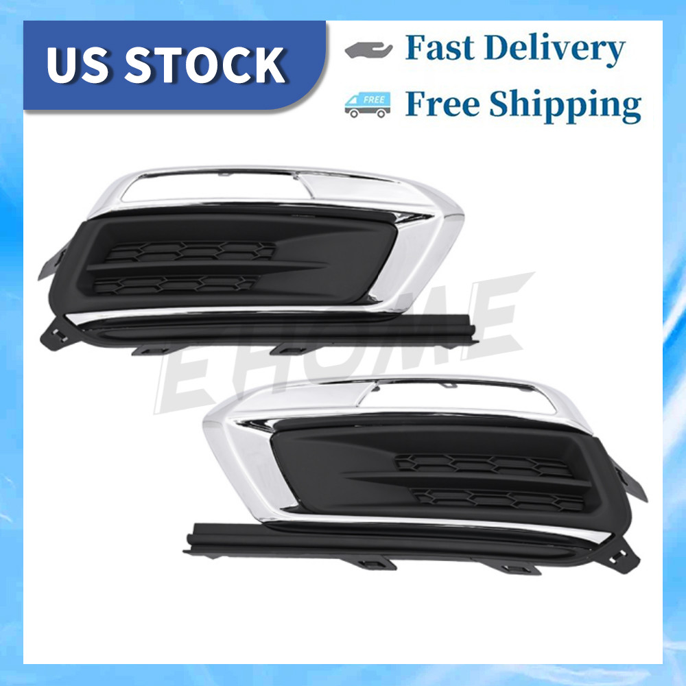 Front Bumper Fog Light Cover Driver+Passenger Side For 2015-2016 Chevrolet Cruze