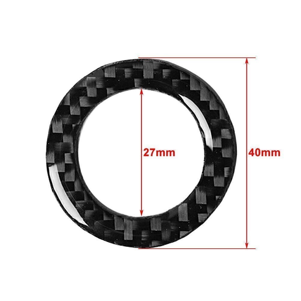 Carbon Fiber Start Stop Switch Ring Decor Trim Cover Fit Ford Mustang 2009-2013