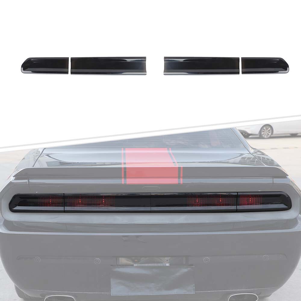 4pc TailLight Lamp Covers Rear Tail Light Guard for Dodge Challenger 2009-2014