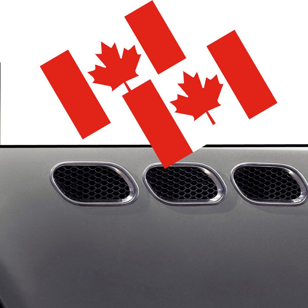 4″ Canadian Flag Vinyl Decal Car Sticker Canada Maple Leaf National Flag Decal