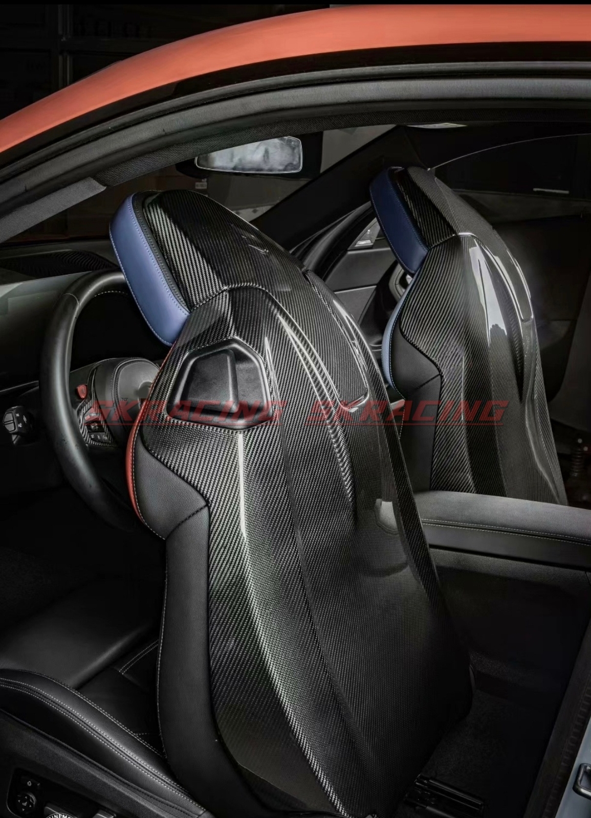 Dry Carbon Fiber Seat Back Shell Cover For BMW M3 M4 M8 F91 F92 F93 G80 G82 G83