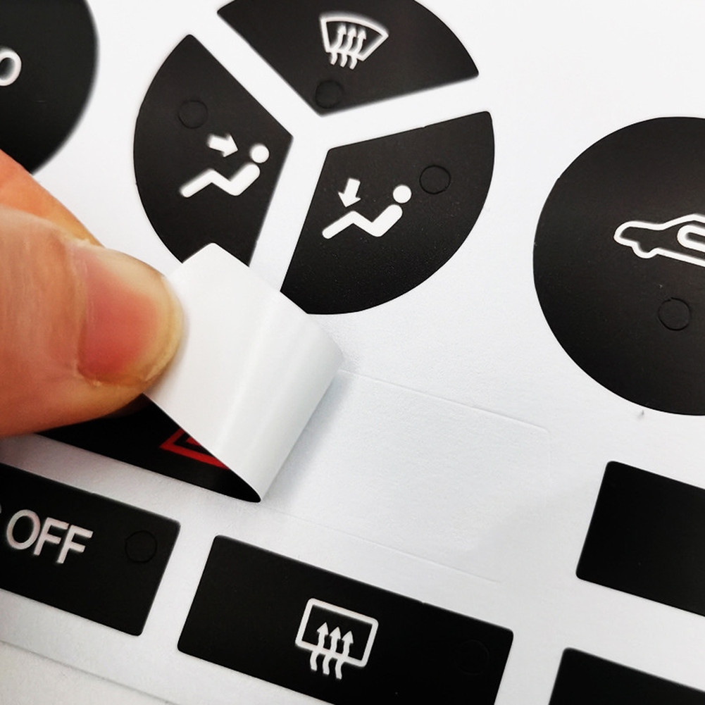 Climate Control Button Overlay Decal for Saab 9-3 Model Years 2007 to 2014