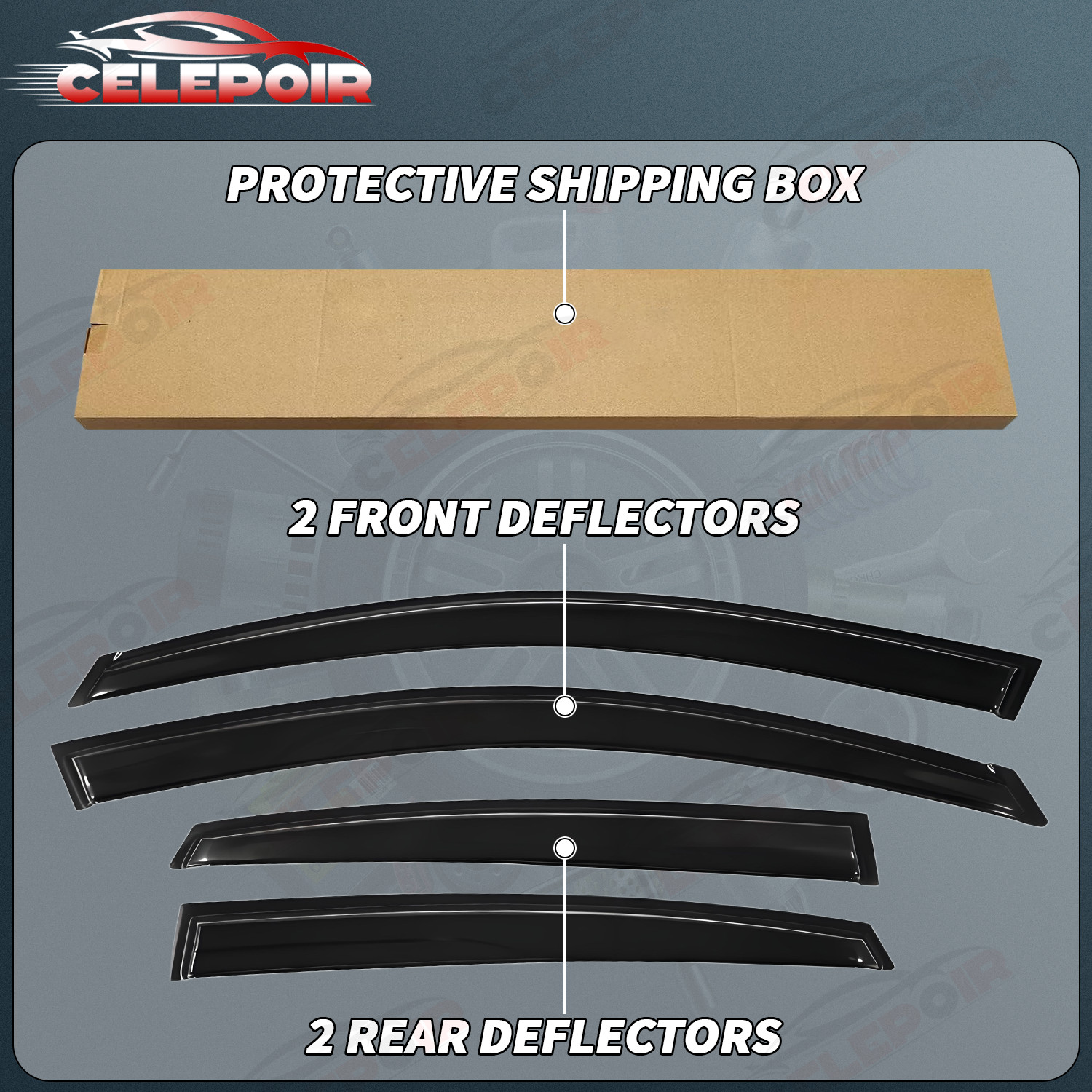 For 2014-2020 Lexus IS200t IS250 IS350 Slim Style Window Visors Rain Guard