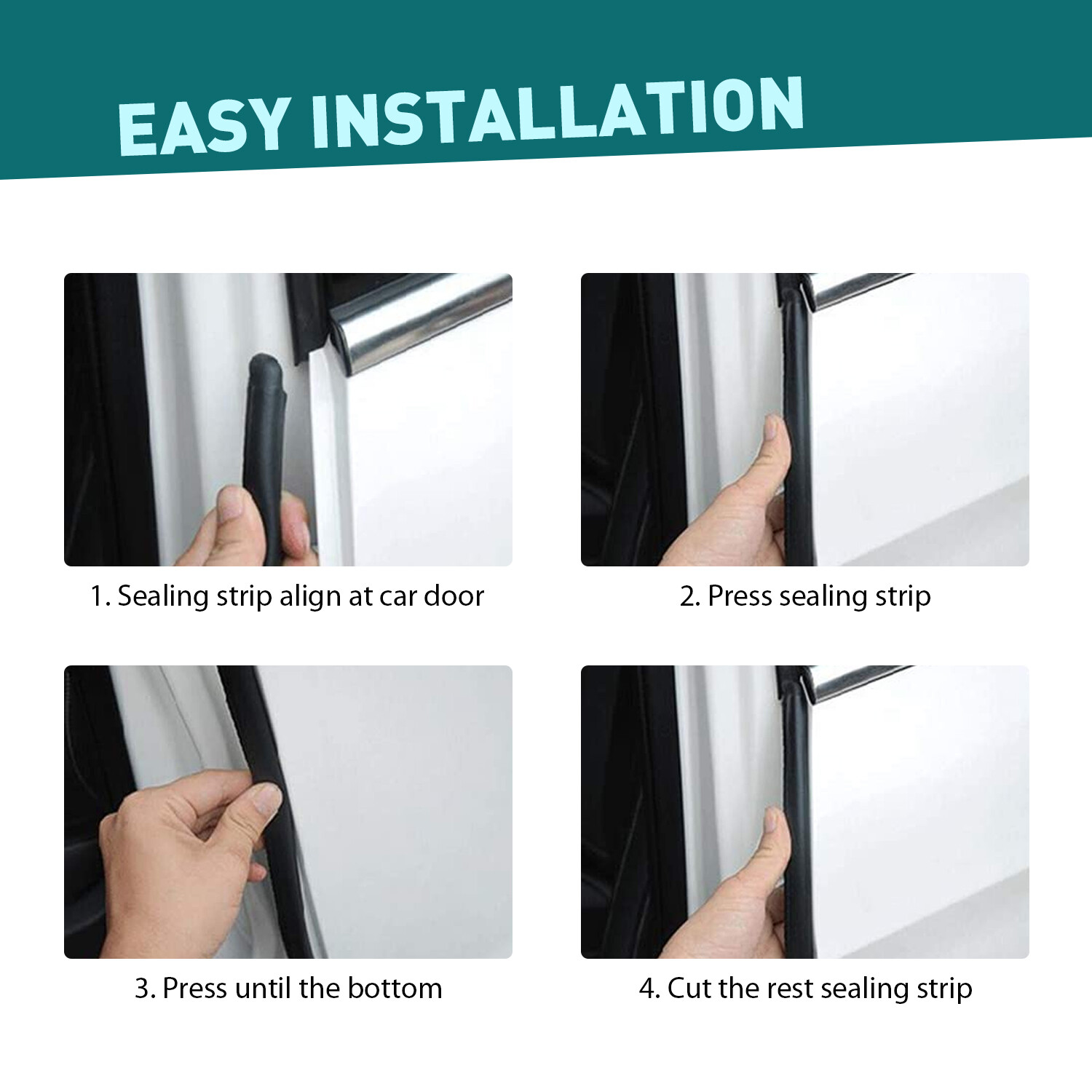 Auto Lock Seal Weather Strip Door Window Lock Trunk Hood Edge Trim 19.6ft Rubber