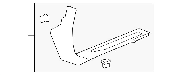 Genuine GM Black Front Driver Side Door Sill Garnish Molding 84874293