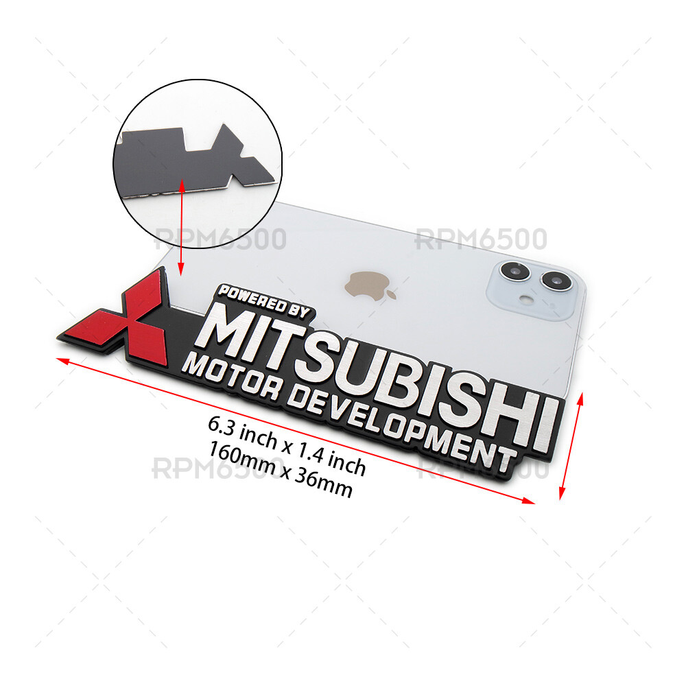 Powered By Mitsubishi Logo Letter Sport Rear Liftgate Truck Lid Badge Emblem
