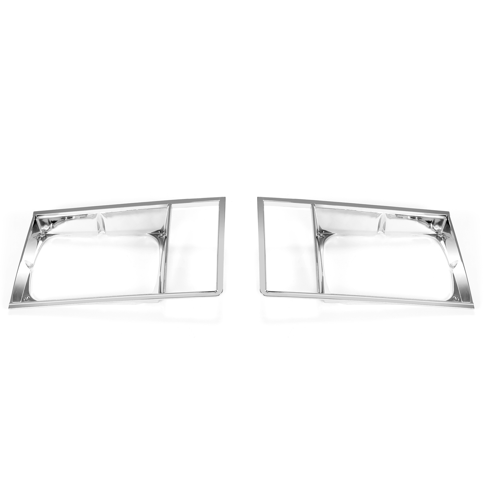 Headlight Headlamp Light Trim Bezel Set Chrome For 1978-1979 Malibu El Camino