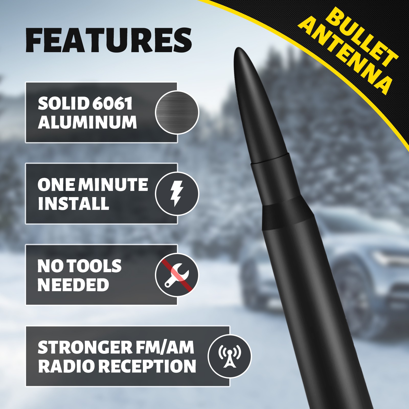 5.3″/4.7″/7″/9″/13″ Multiple Types Car Antenna Radio Aerial FM For GMC Vehicle