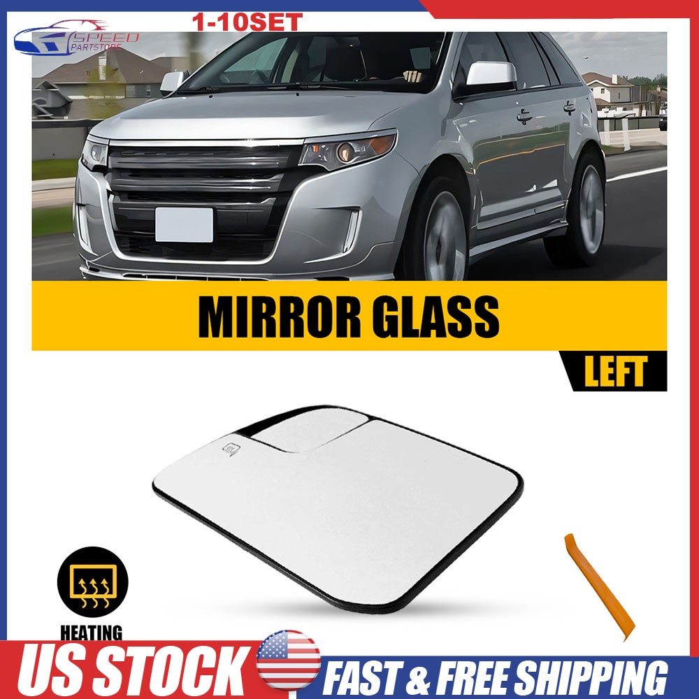 Mirror Glass Heated w/ Blind Spot Driver Side For 2011 2012-2014 Ford Edge 1-10X