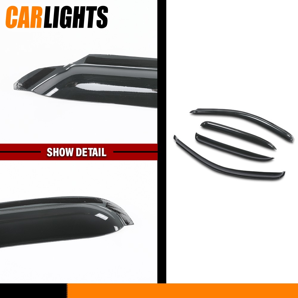Fit For Tahoe Yukon Escalade 2000-2006 In-Channel Smoke Window Vent visors