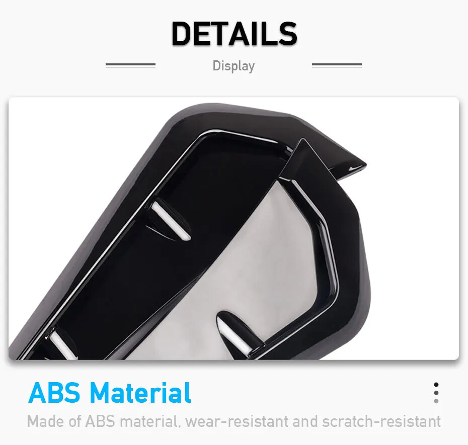 Fender Spoiler Knife Side Gills Universal Air Vent Decorative Side Wing Stickers