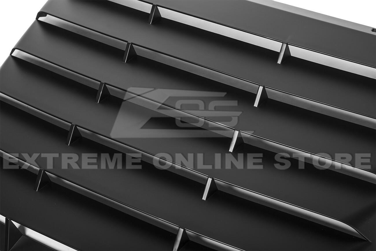 For 15-Up Ford Mustang Coupe | Primer Black Rear Window Louver Cover Sun Shade