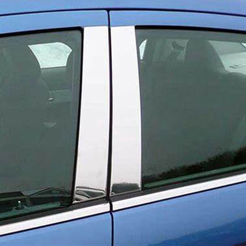 4pcs Silvery Car Exterior Pillar Posts Sticker Fit For Skoda Fabia 2015-2023